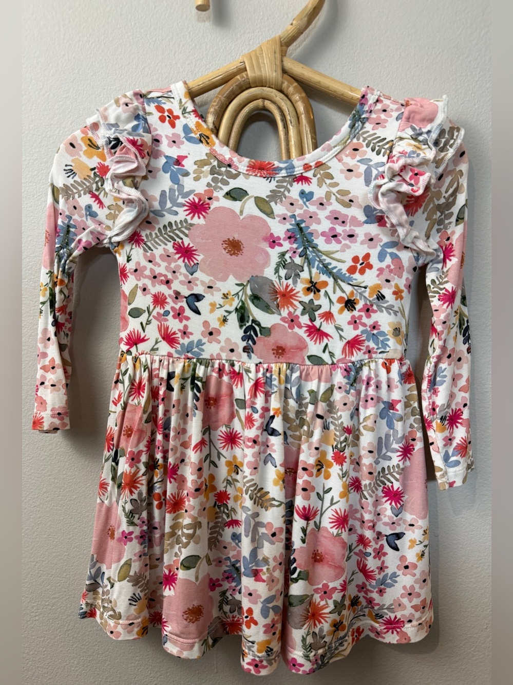 Little Sleepies Mauve Meadow Dress with bodysuit 12-18 months NWOT